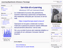 Tablet Screenshot of e-scienzeetecnologie.uniparthenope.it